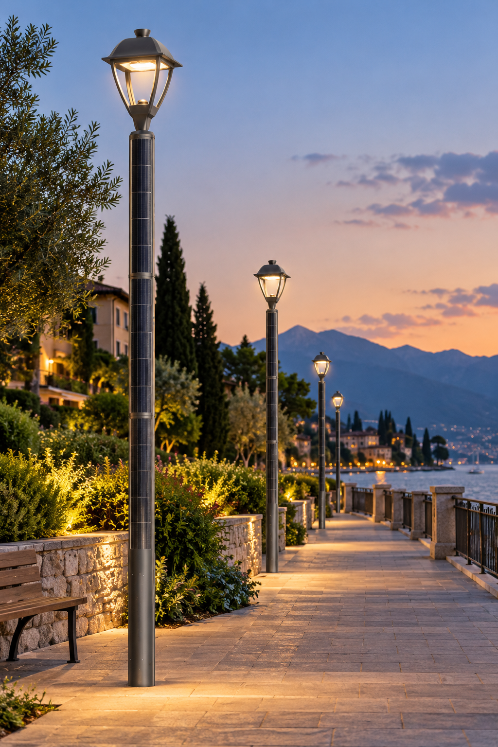 Последние блоги о компании Reducing Dependence on Grid Connections: Solar Garden Lighting for Pedestrian and Landscape Areas in Italy.